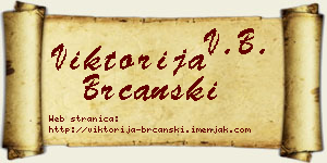 Viktorija Brcanski vizit kartica